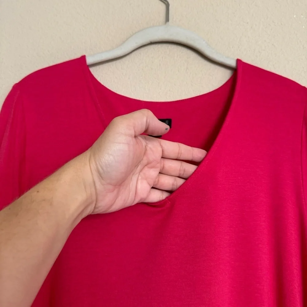 J. Jill Wearever Collection Tunic Blouse To Womens Size M Petite Watermelon Pink